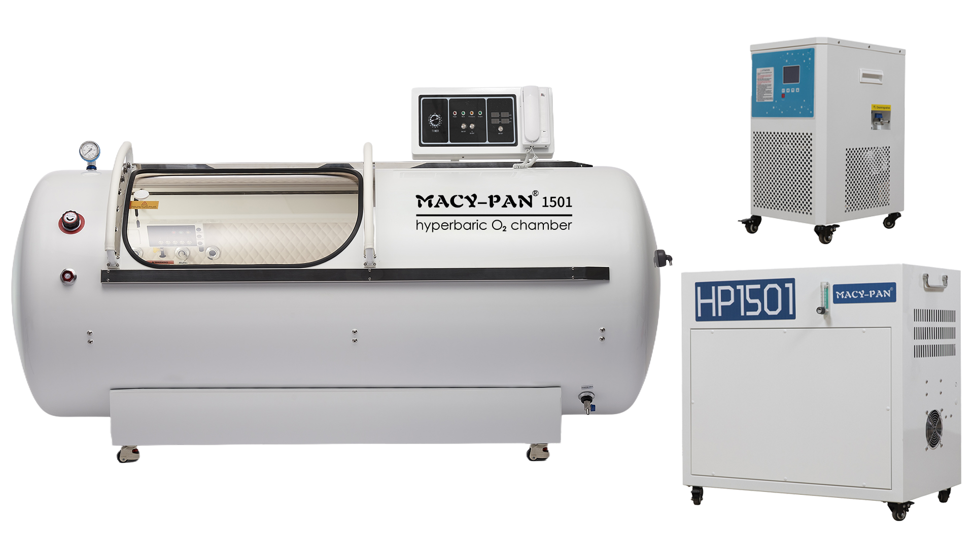 Macy-Pan 1501 1.5 & 1.6 ATA Hard Shell Hyperbaric. Oxygen Therapy Chamber