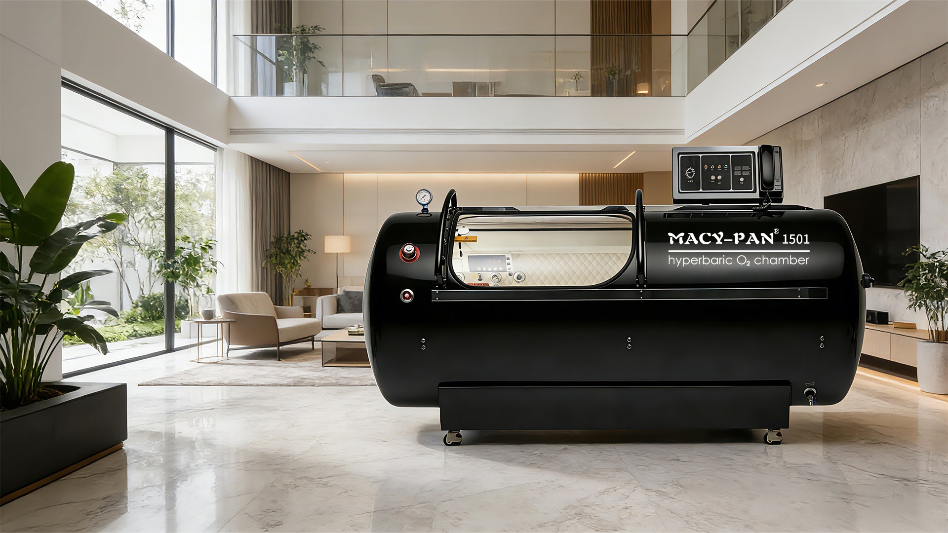 Macy-Pan 1501 1.5 & 1.6 ATA Hard Shell Hyperbaric. Oxygen Therapy Chamber