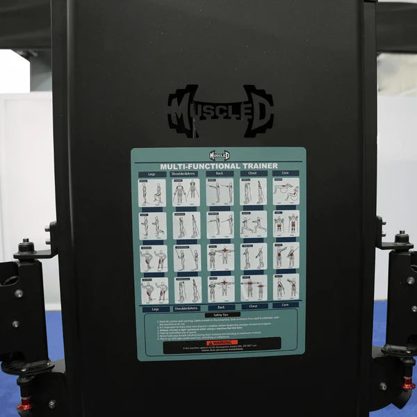 Muscle D Fitness Megatron Multi-Functional Trainer| Dual 200lb Weight Stacks with Multi-Plane Adjustable Arms