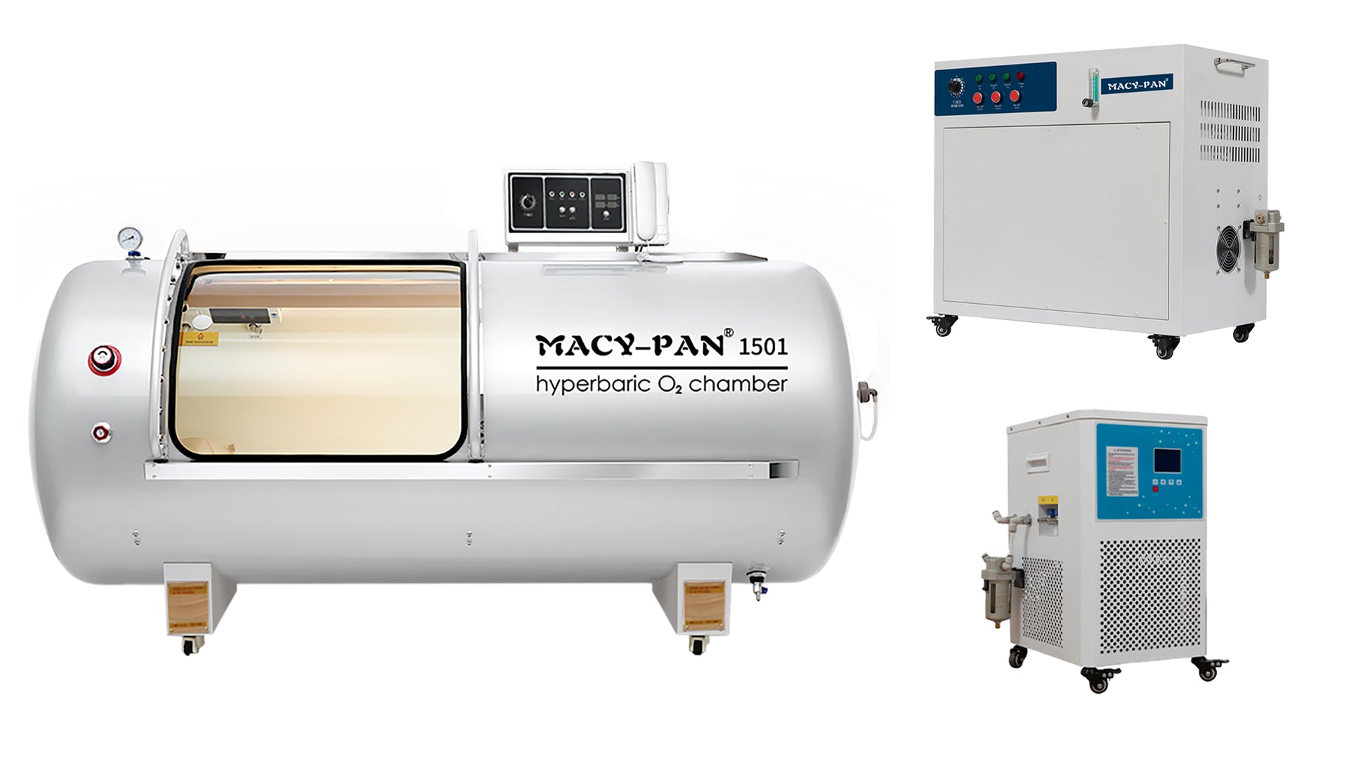 Macy-Pan 1501 1.5 & 1.6 ATA Hard Shell Hyperbaric. Oxygen Therapy Chamber