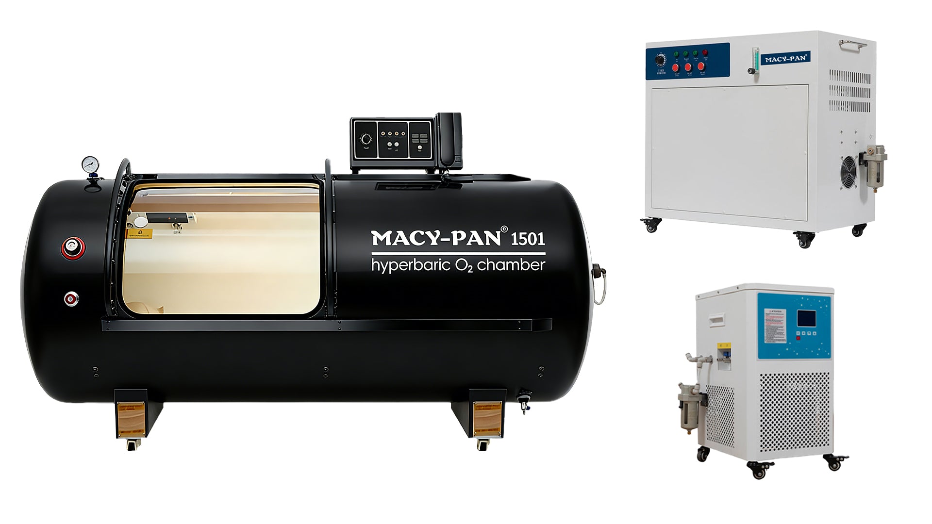 Macy-Pan 1501 1.5 & 1.6 ATA Hard Shell Hyperbaric. Oxygen Therapy Chamber