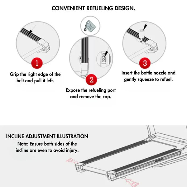 Muscle D Fitness Pro-Home Light Commercial Folding Treadmill with LED Display, Heart Rate Monitor & Safety Clip