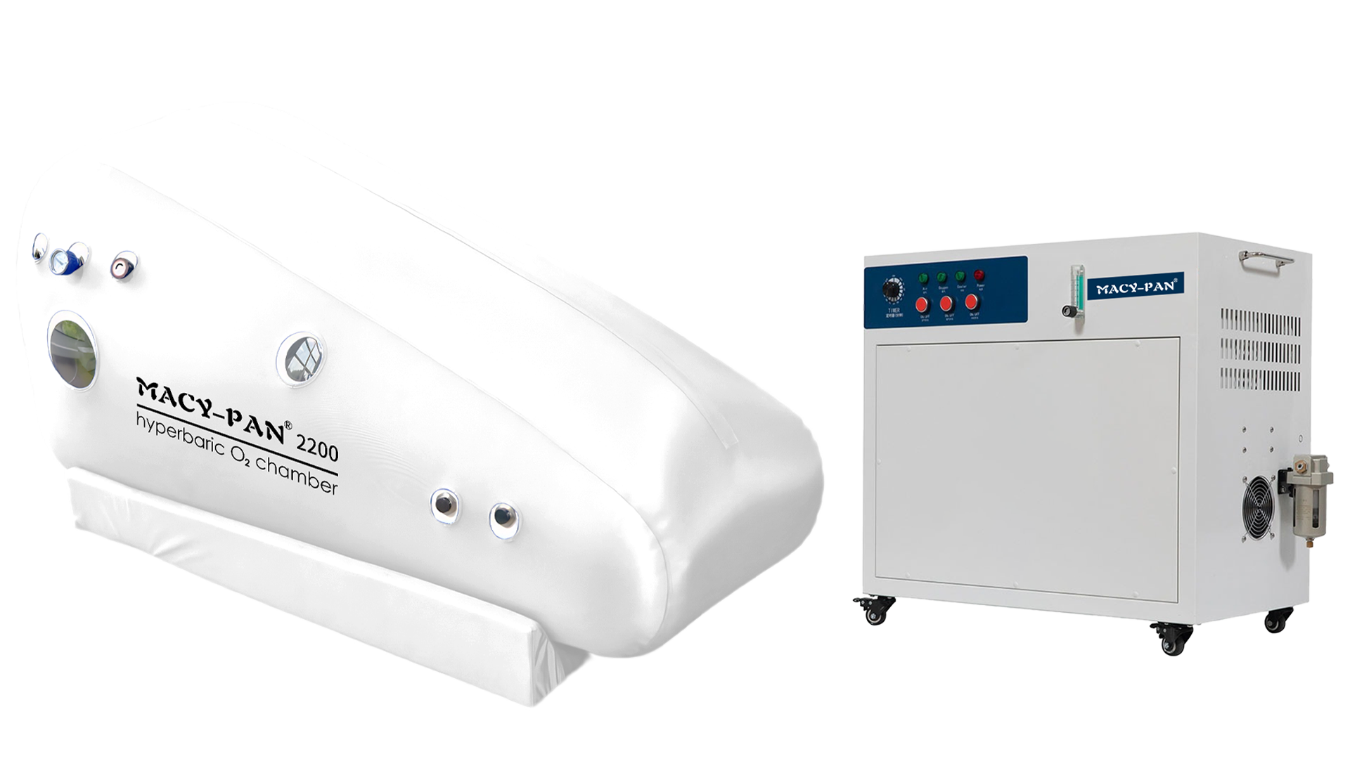 Macy-Pan ST2200 1.3 to 1.5 ATA Soft Sitting Hyperbaric Oxygen Therapy Chamber with Free Chair