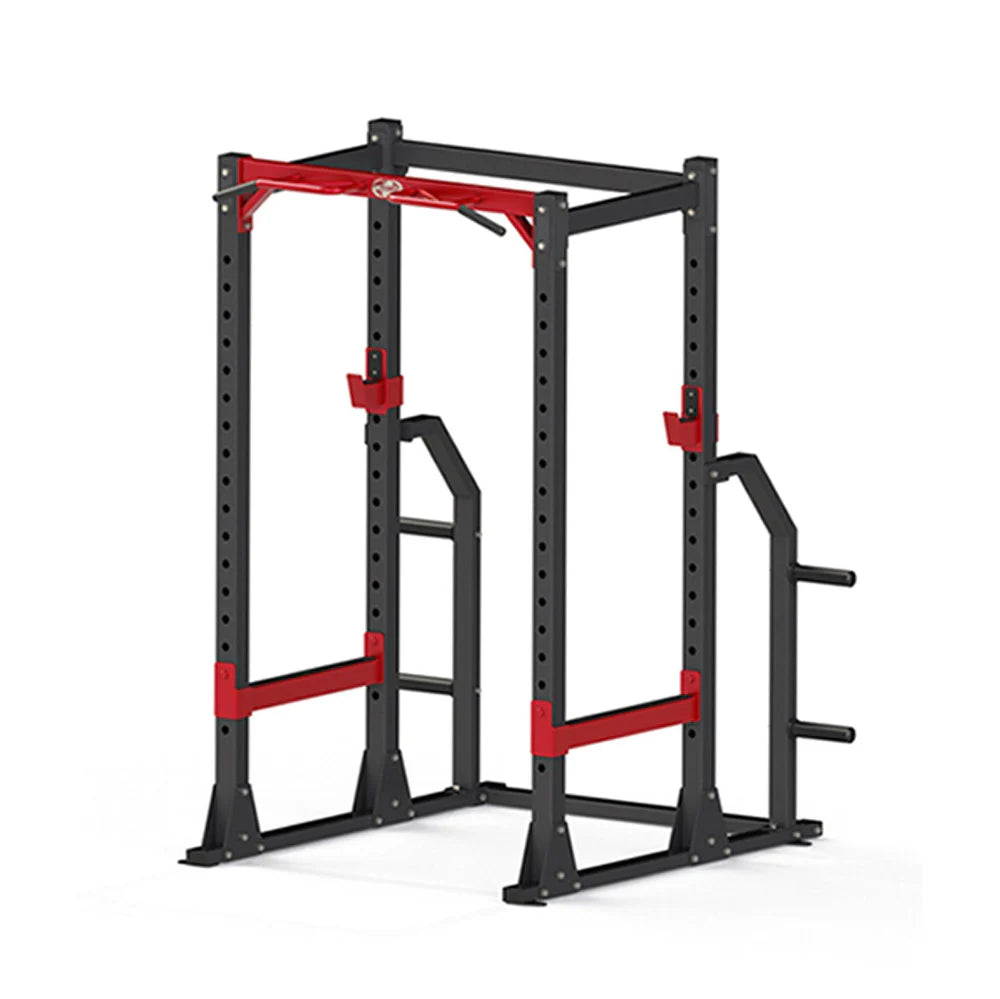 Muscle D Fitness - Compact Power Cage - Adjustable Squat Rack - Gym Storage - Chin up Bar - Home Gym