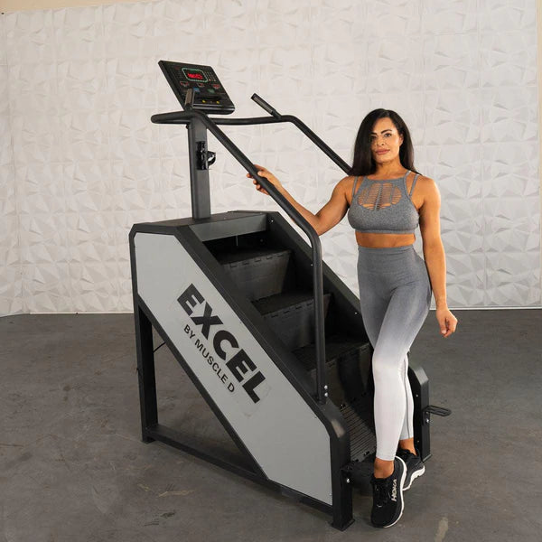 Muscle D Fitness Pro-Home Light Commercial Stair Climber Stepmill with LED Display & Heart Rate Monitor