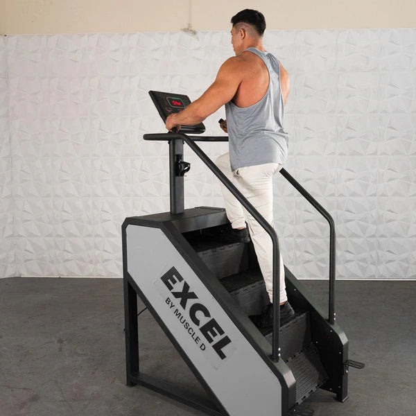 Muscle D Fitness Pro-Home Light Commercial Stair Climber Stepmill with LED Display & Heart Rate Monitor