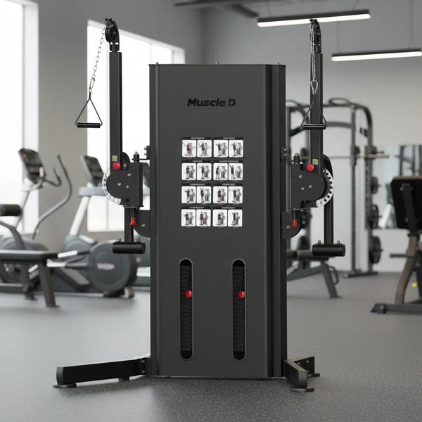 Muscle D Fitness Megatron Multi-Functional Trainer| Dual 200lb Weight Stacks with Multi-Plane Adjustable Arms