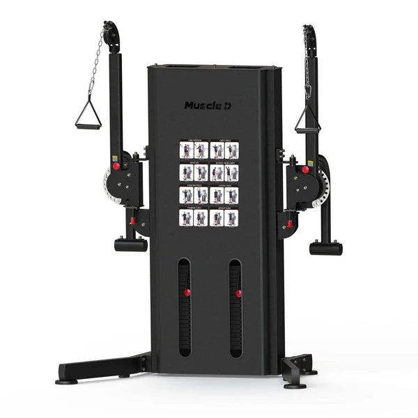 Muscle D Fitness Megatron Multi-Functional Trainer| Dual 200lb Weight Stacks with Multi-Plane Adjustable Arms