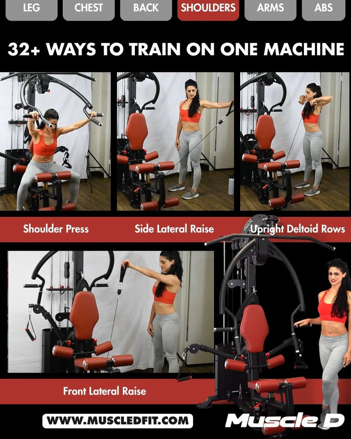 Muscle D Fitness - Compact Single-Stack Multi-Gym | Full Body, Space-Saving