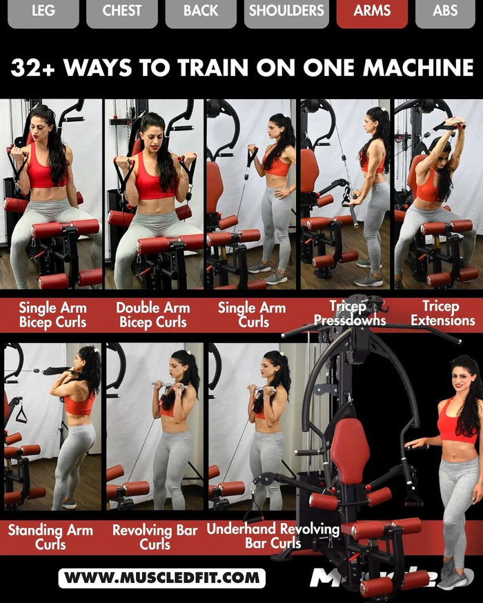 Muscle D Fitness - Compact Single-Stack Multi-Gym | Full Body, Space-Saving