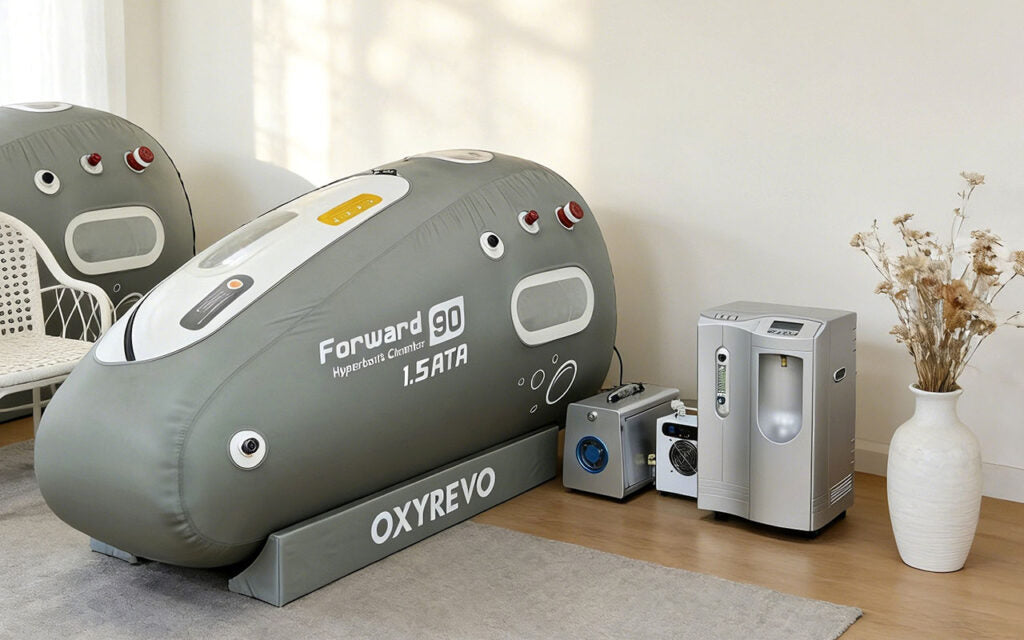OxyRevo Forward 90 1.4 to 1.5 ATA Portable Sitting Hyperbaric Oxygen Therapy Chamber