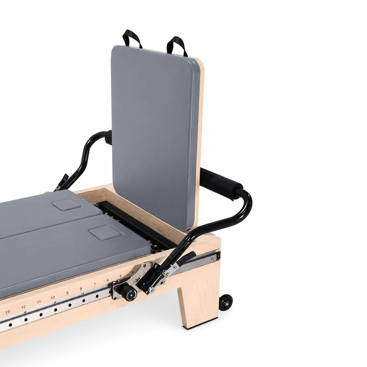 Elina Pilates Twin Reformer studio reformer with tower, alternate view