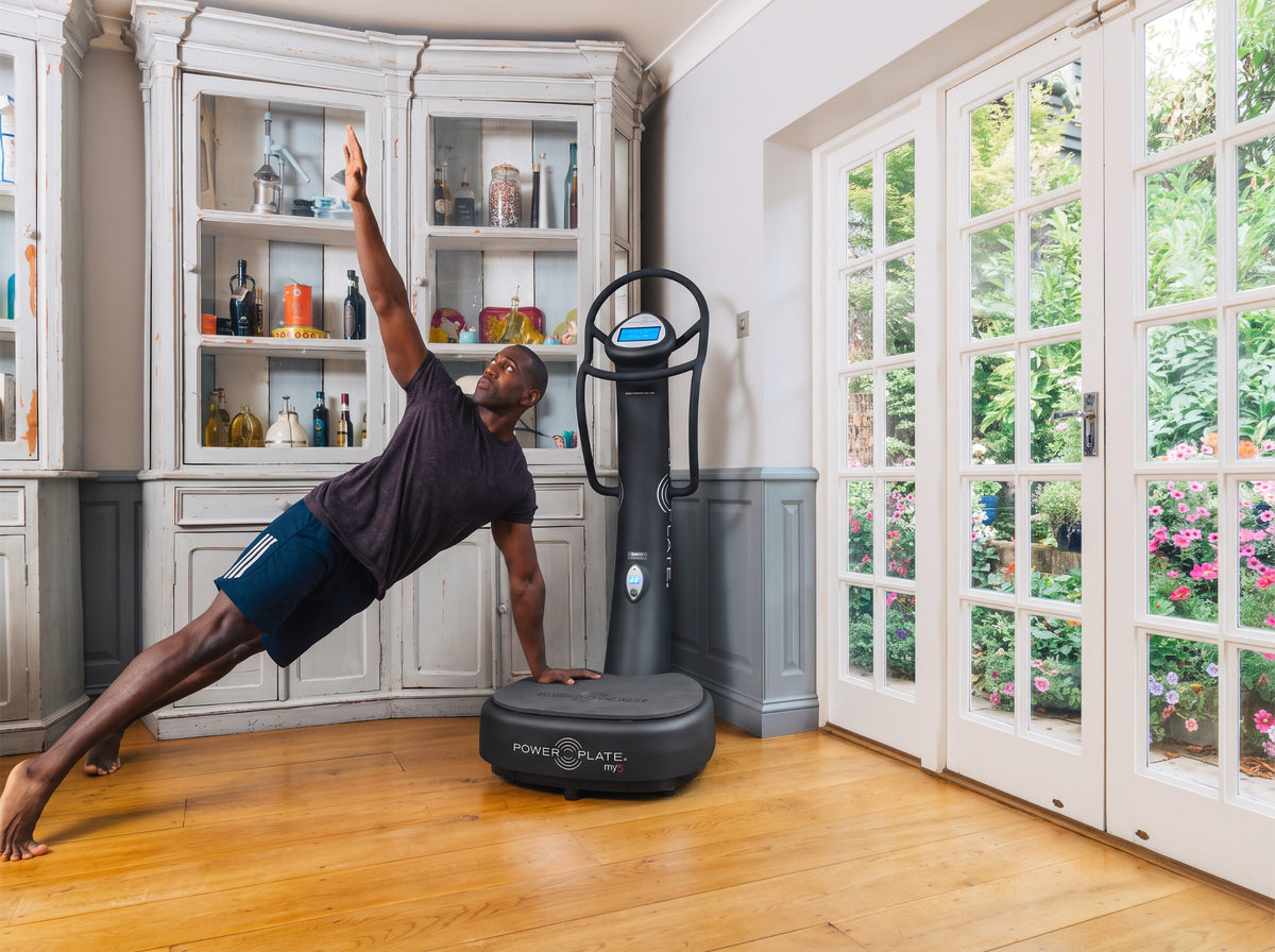 Stretching on the Power Plate my5 at home