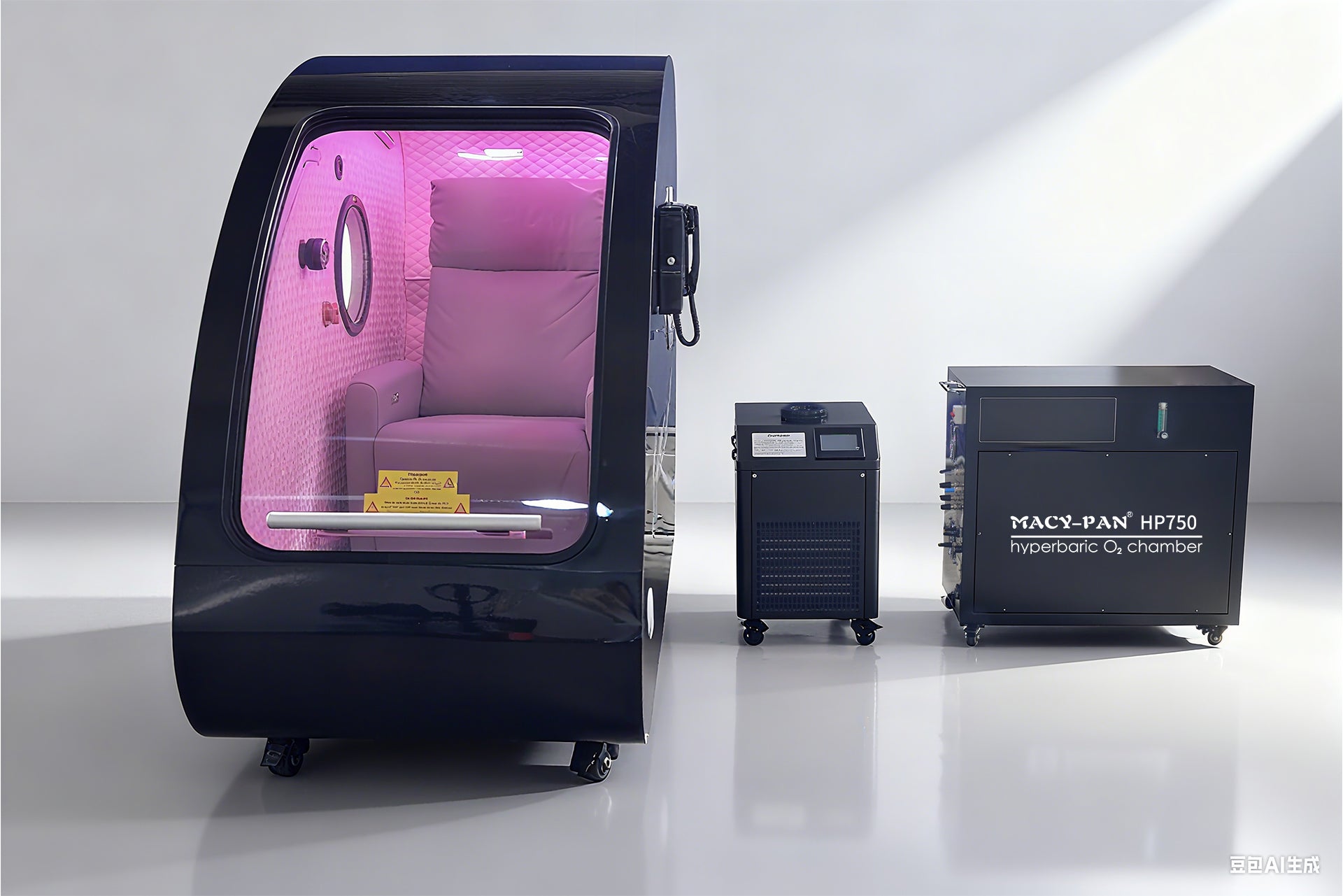 Macy-Pan HP750 2.0 ATA Hard Shell Sitting Hyperbaric Oxygen Chamber with Free Chair