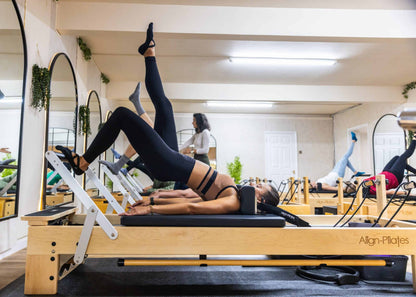 Align Pilates® M8-Pro Maple Wood Reformer Bundle (inc. Sitting Box)