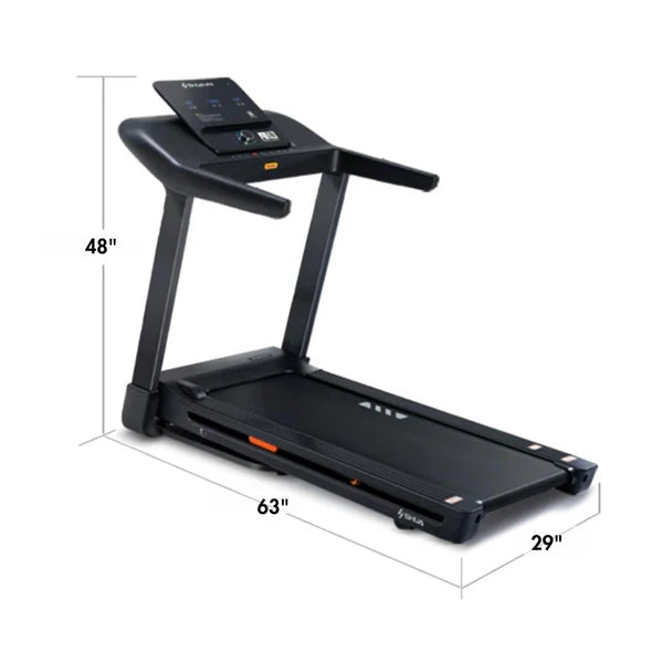 Muscle D Fitness Pro-Home Light Commercial Folding Treadmill with LED Display, Heart Rate Monitor & Safety Clip