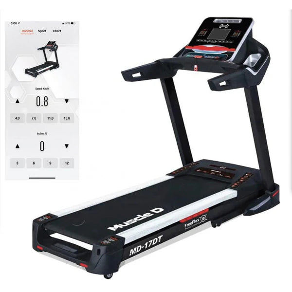 Muscle D Fitness Pro-Home Light Commercial Treadmill with LED Display, Heart Rate Monitor & Cup Holder