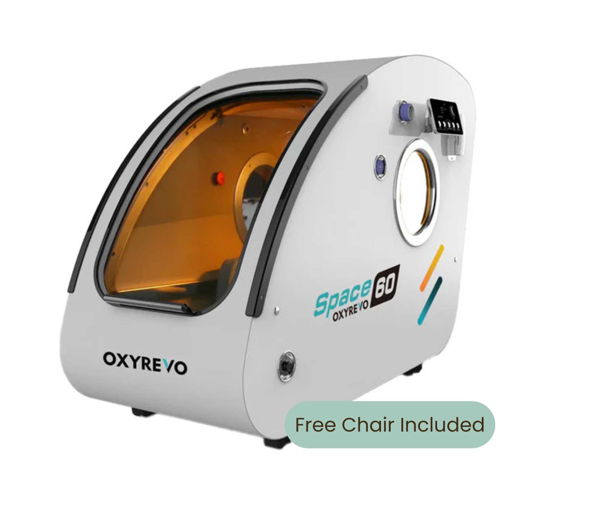 OxyRevo Space60 1.5 to 2.0ATA Hard Sitting Hyperbaric Chamber