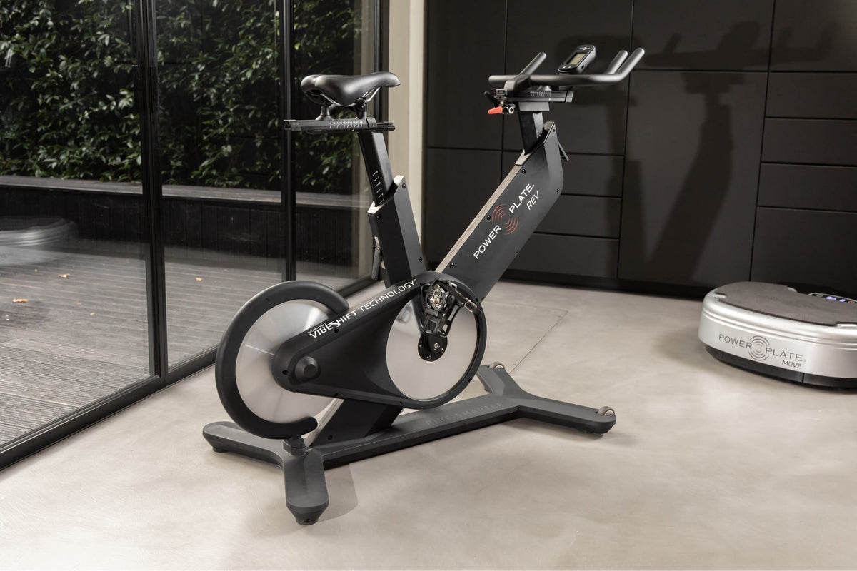 Power Plate REV bike in a modern home