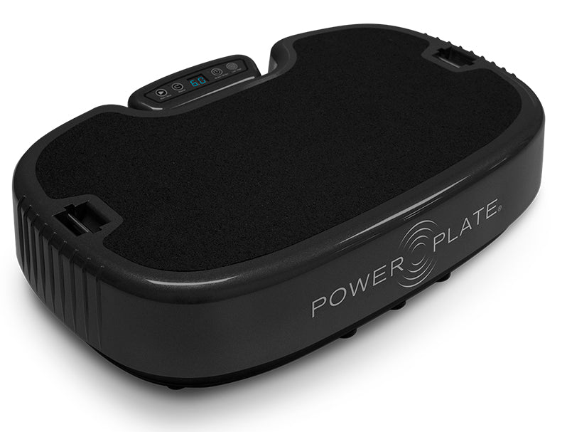 Personal Power Plate compact vibration plate, angled side view
