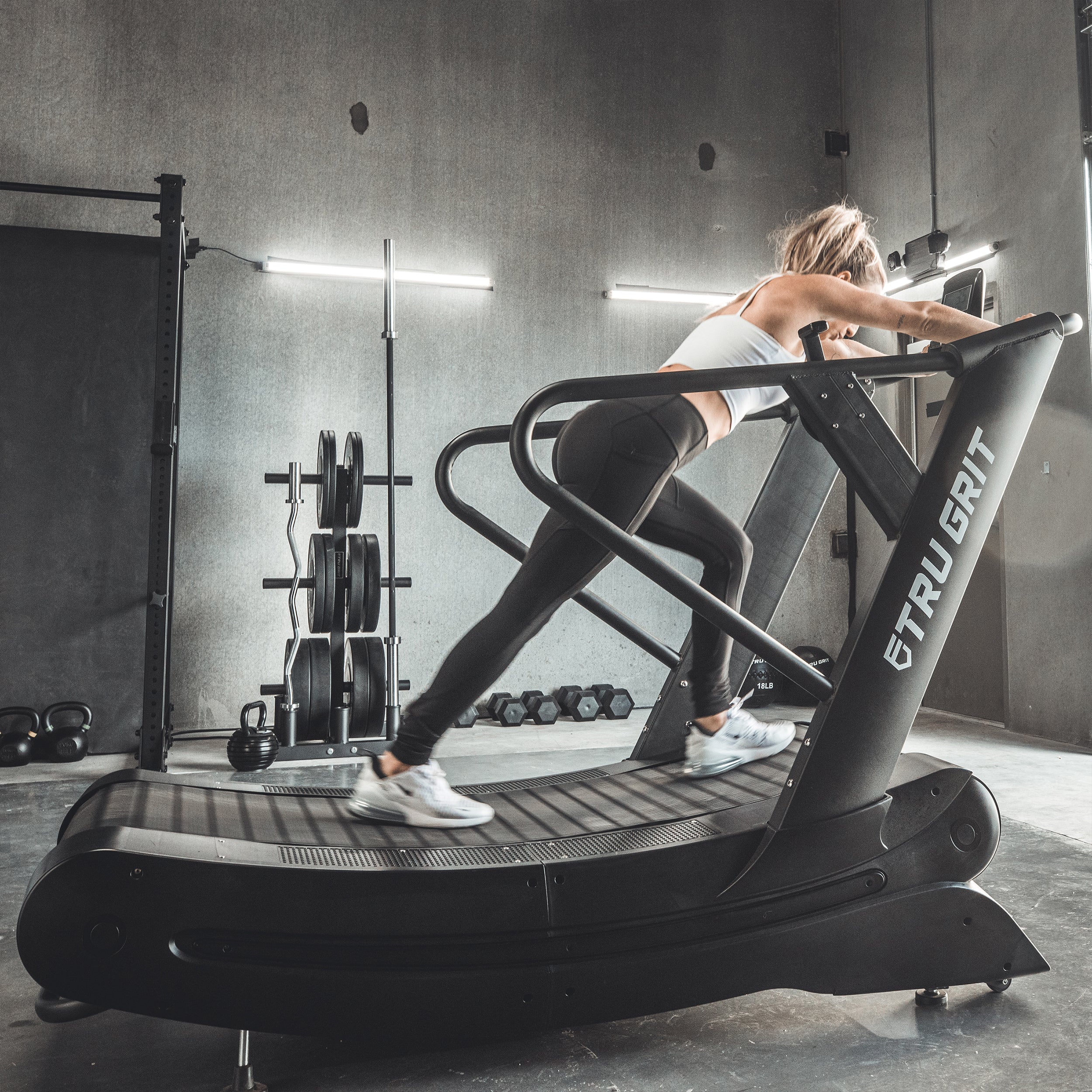 Tru Grit Runner Curved Resistance Manual Treadmill