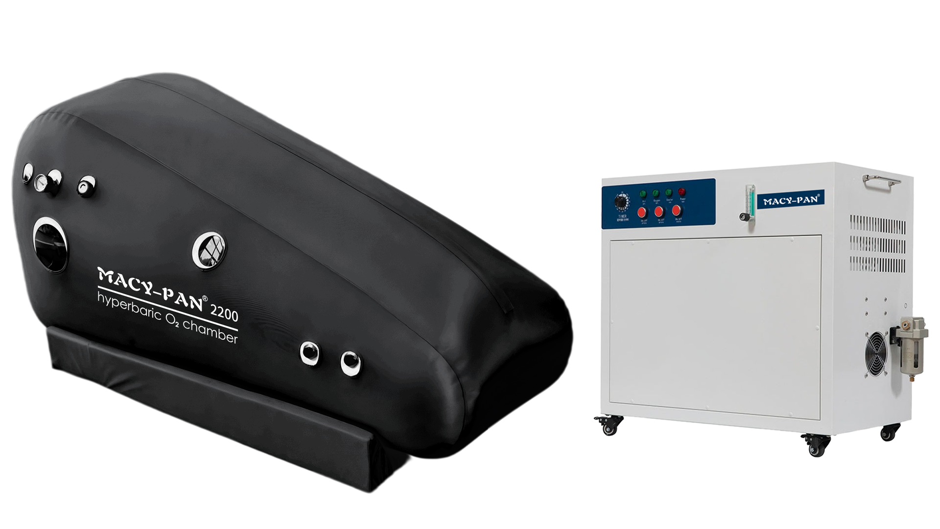 Macy-Pan ST2200 1.3 to 1.5 ATA Soft Sitting Hyperbaric Oxygen Therapy Chamber with Free Chair