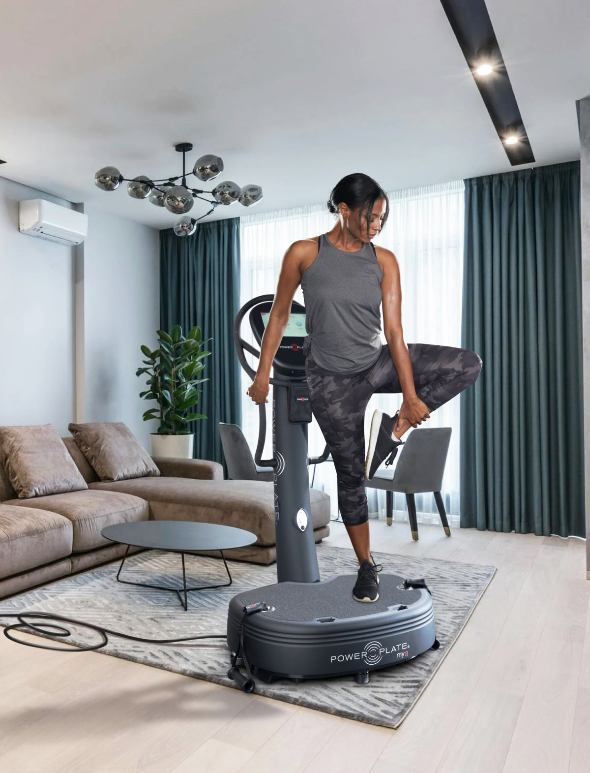 Power Plate my8 in a home living room